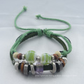 2014 Wrap cuero Braided cuerda pulsera para hombres y mujeres de moda de cuero BGL-064